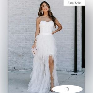 Vici corset dress with tulle skirt